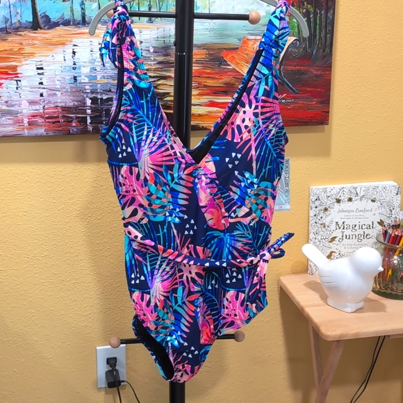 YOUR BEST LOOK ONE PIECE SWIMSUIT 16 NWT - Picture 1 of 8